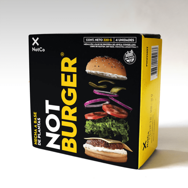 NOT BURGER PREMIUM XL X320GR X 4UND CAJA THE NOT COMPANY
