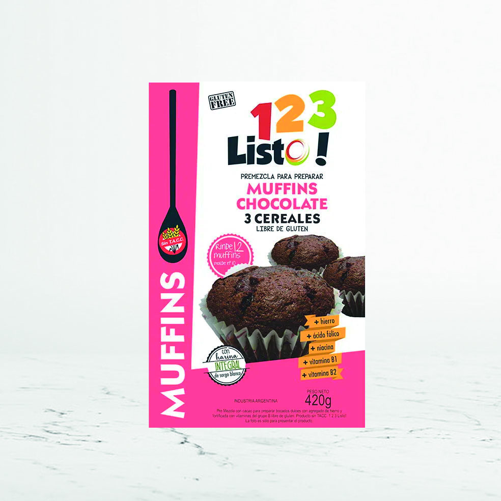 Premezcla Muffins chocolate - 123 Listo