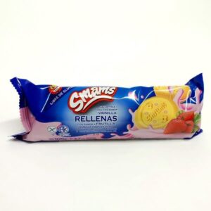Galletitas sabor Vainilla rellenas frutilla - Smams